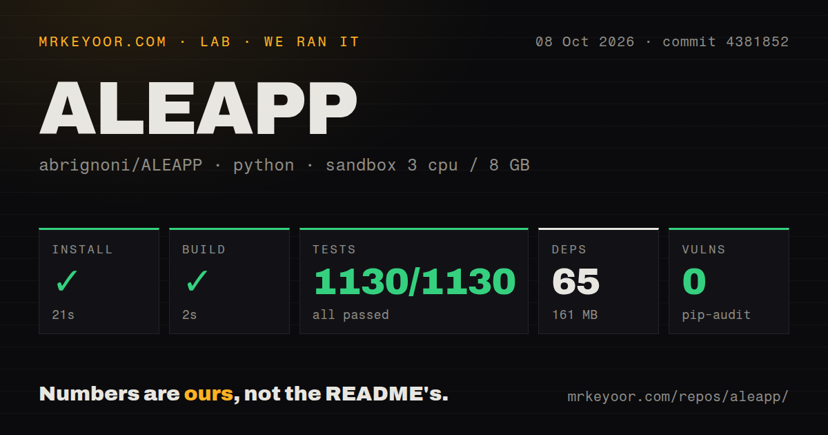 Lab card: what happened when we ran ALEAPP