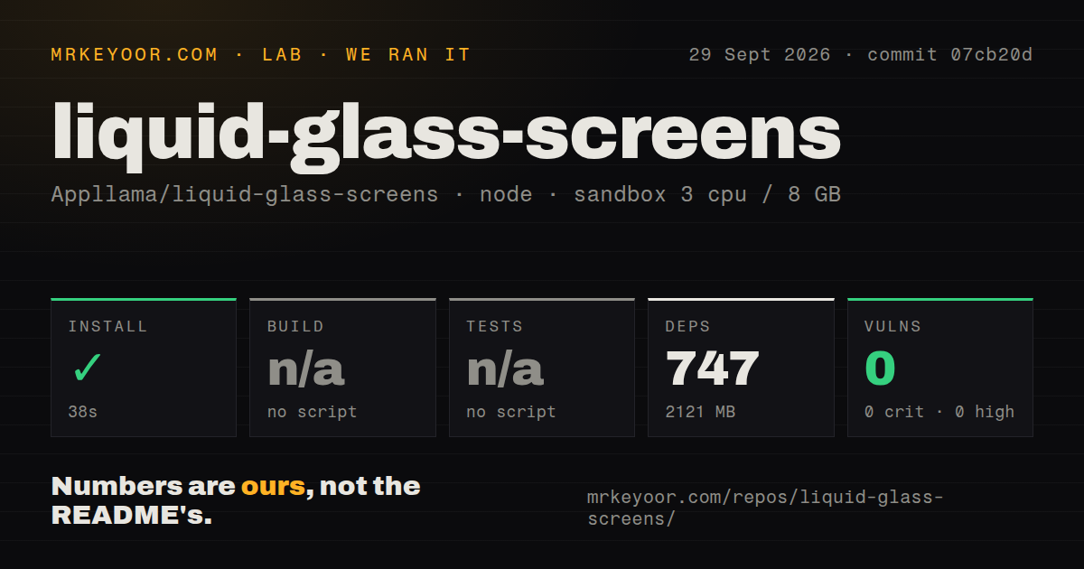 Lab card: what happened when we ran liquid-glass-screens