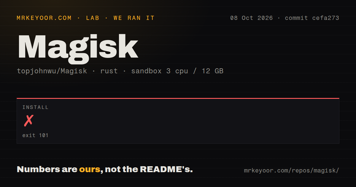 Lab card: what happened when we ran Magisk