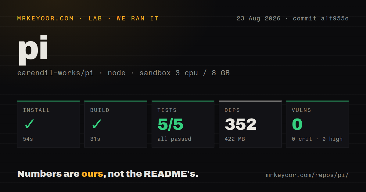 Lab card: what happened when we ran pi