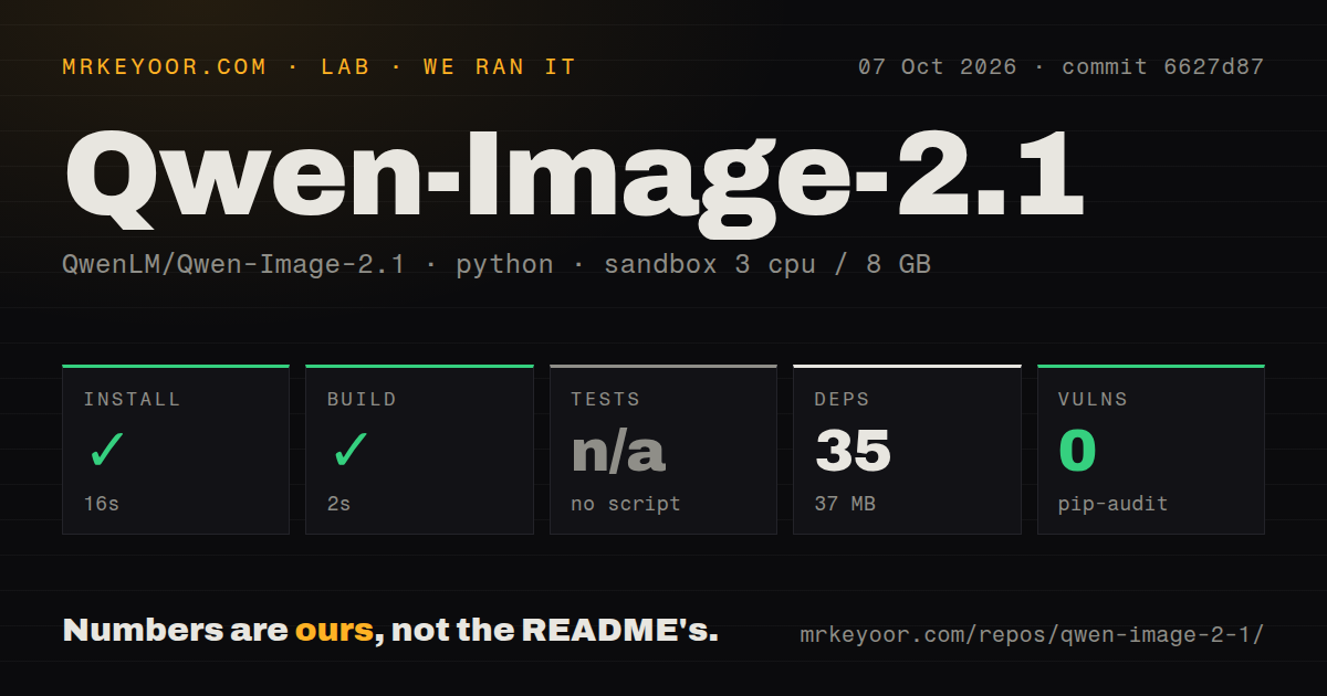 Lab card: what happened when we ran Qwen-Image-2.1