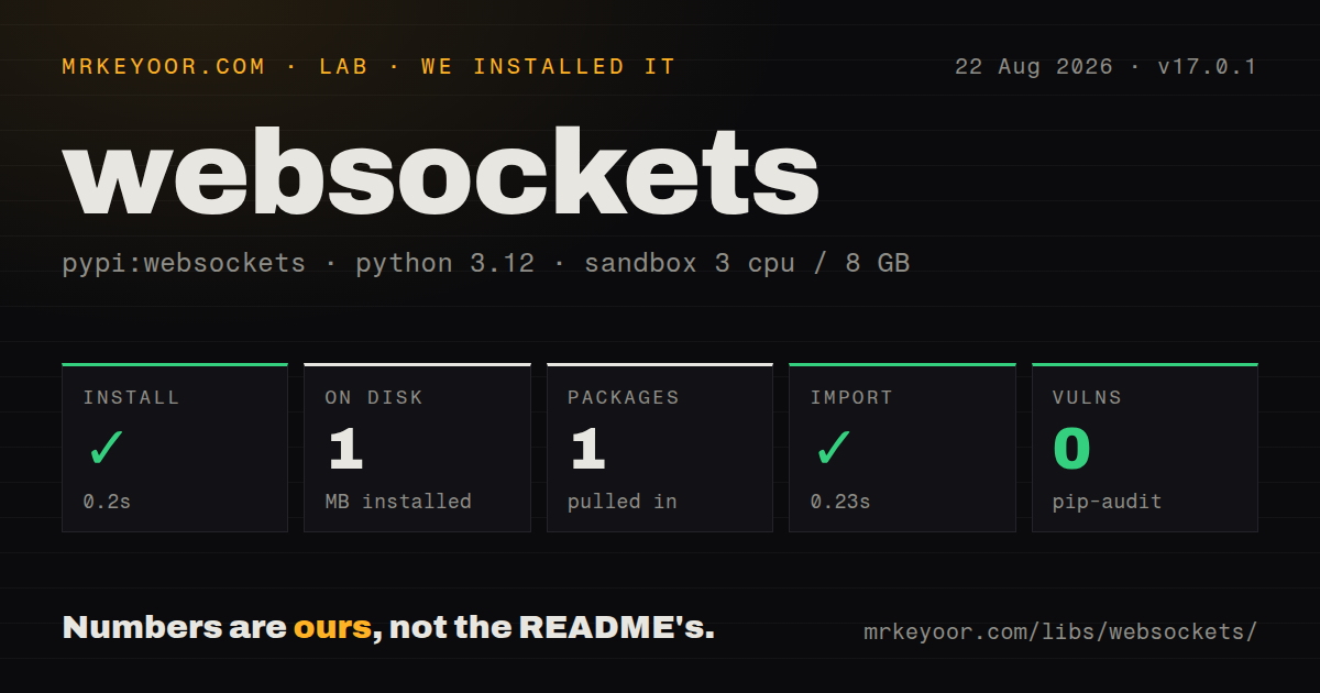 Lab card: what happened when we installed websockets
