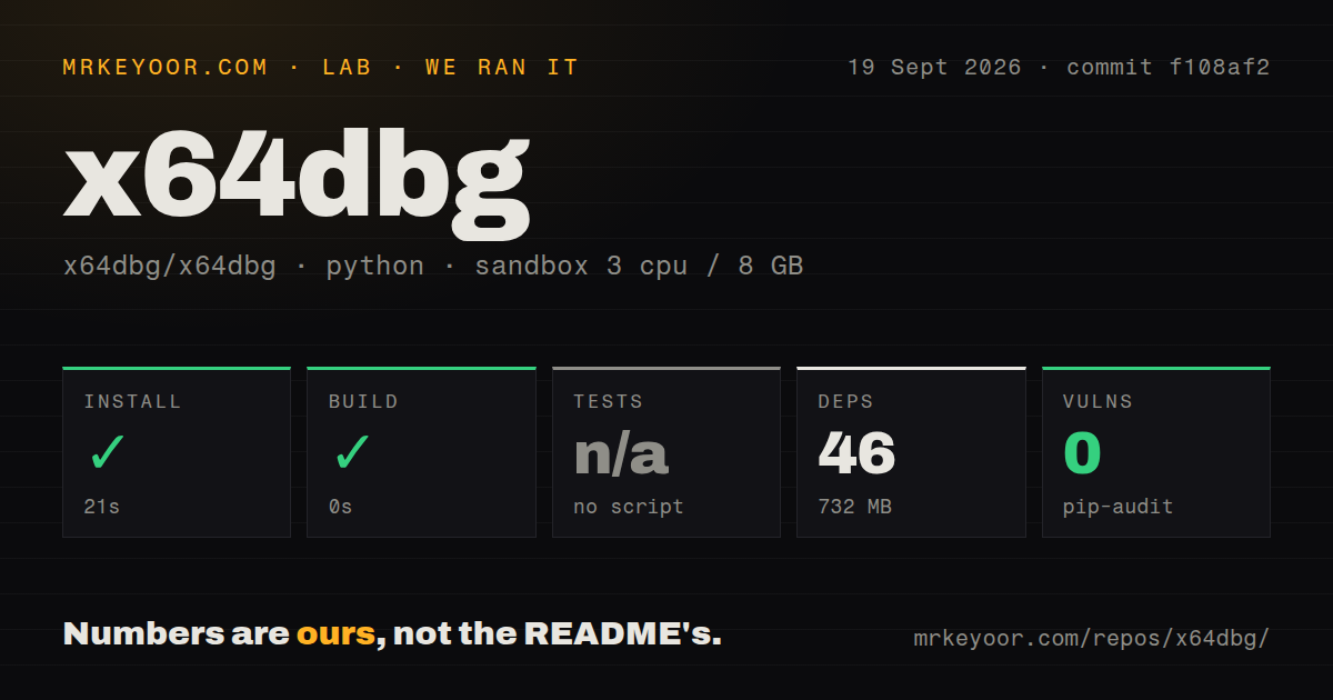Lab card: what happened when we ran x64dbg