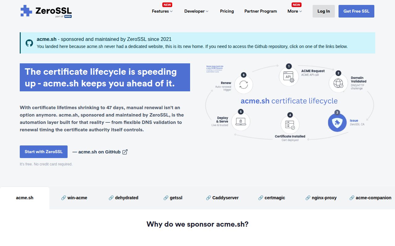 Screenshot of acme.sh (acme.sh)