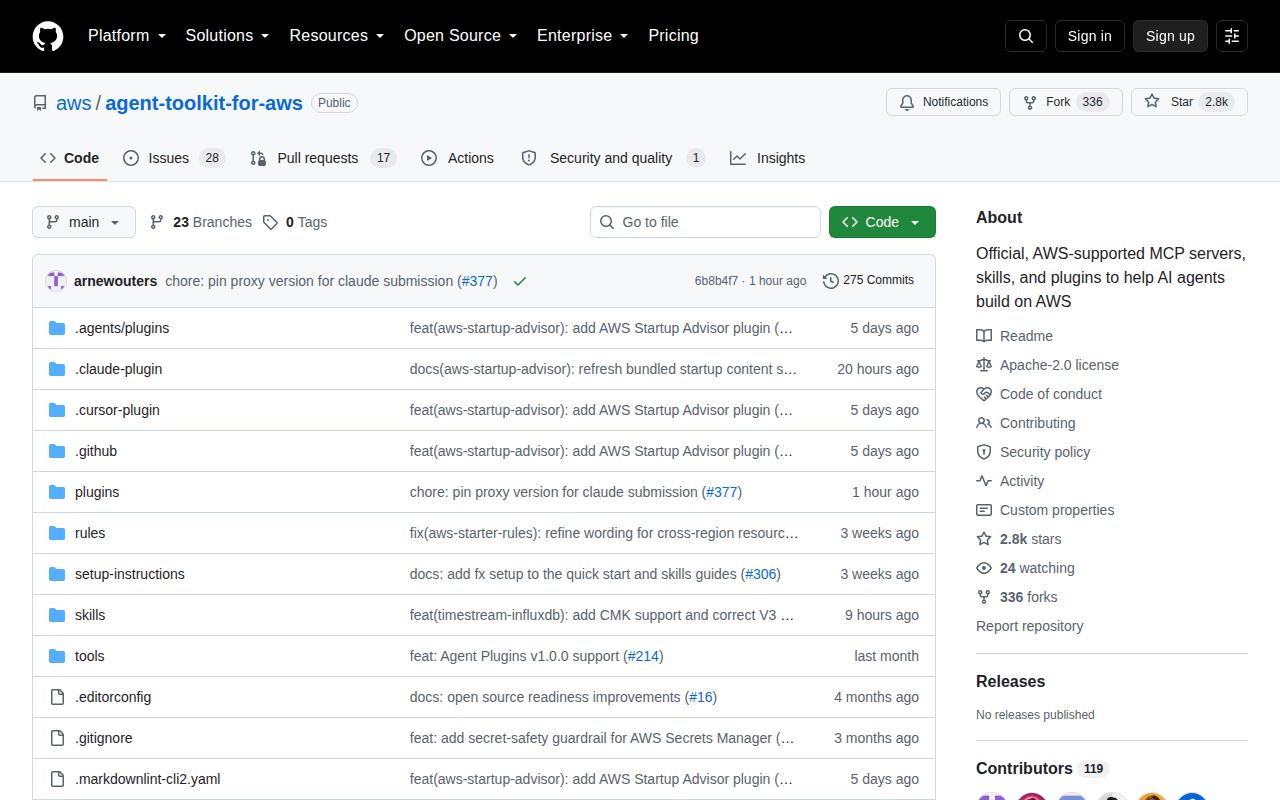 Screenshot of agent-toolkit-for-aws (github.com/aws/agent-toolkit-for-aws)