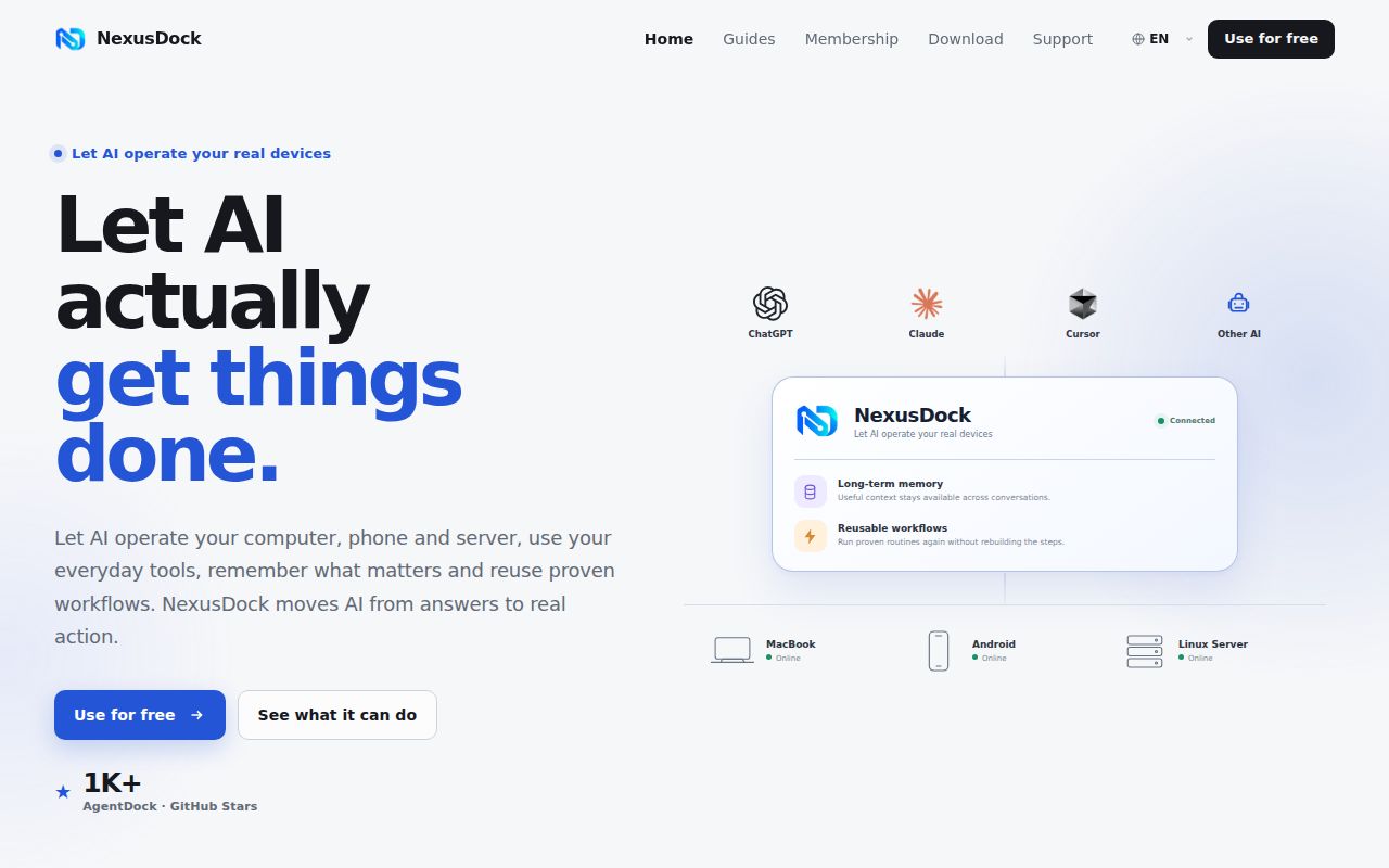 Screenshot of agentdock (nexusdock.co)