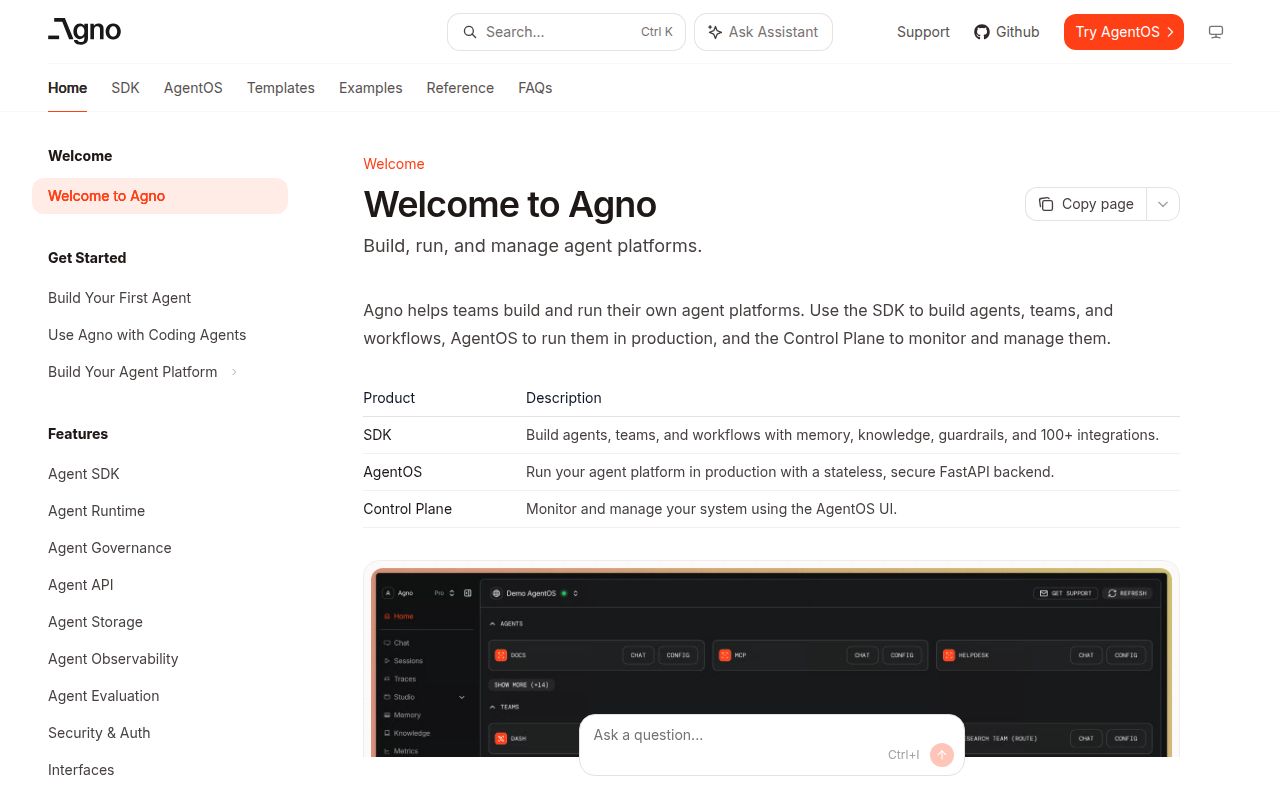 Screenshot of agno (docs.agno.com)