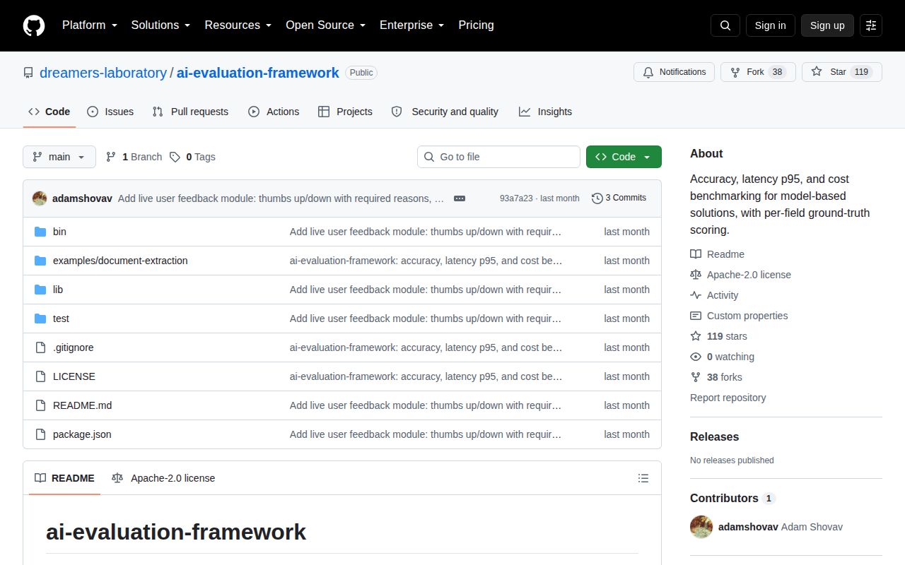 Screenshot of ai-evaluation-framework (github.com/dreamers-laboratory/ai-evaluation-framework)