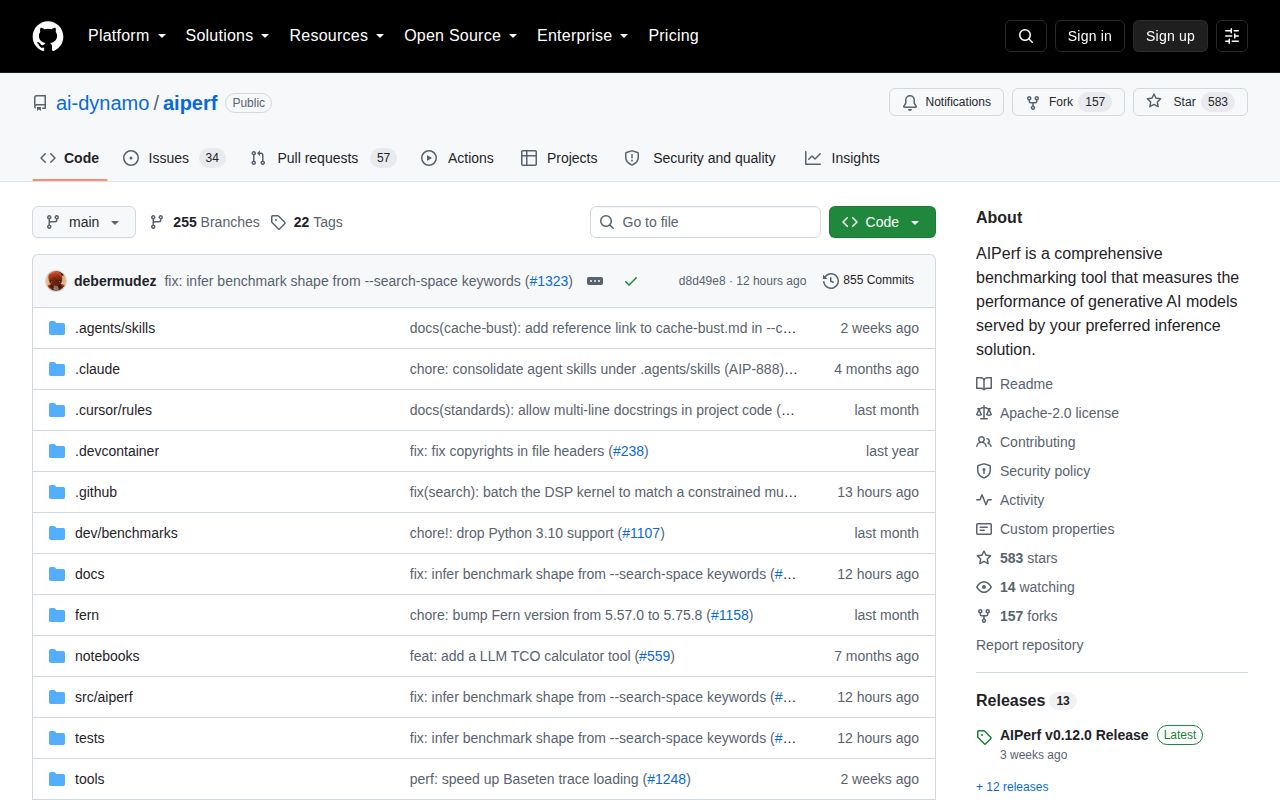 Screenshot of aiperf (github.com/ai-dynamo/aiperf)