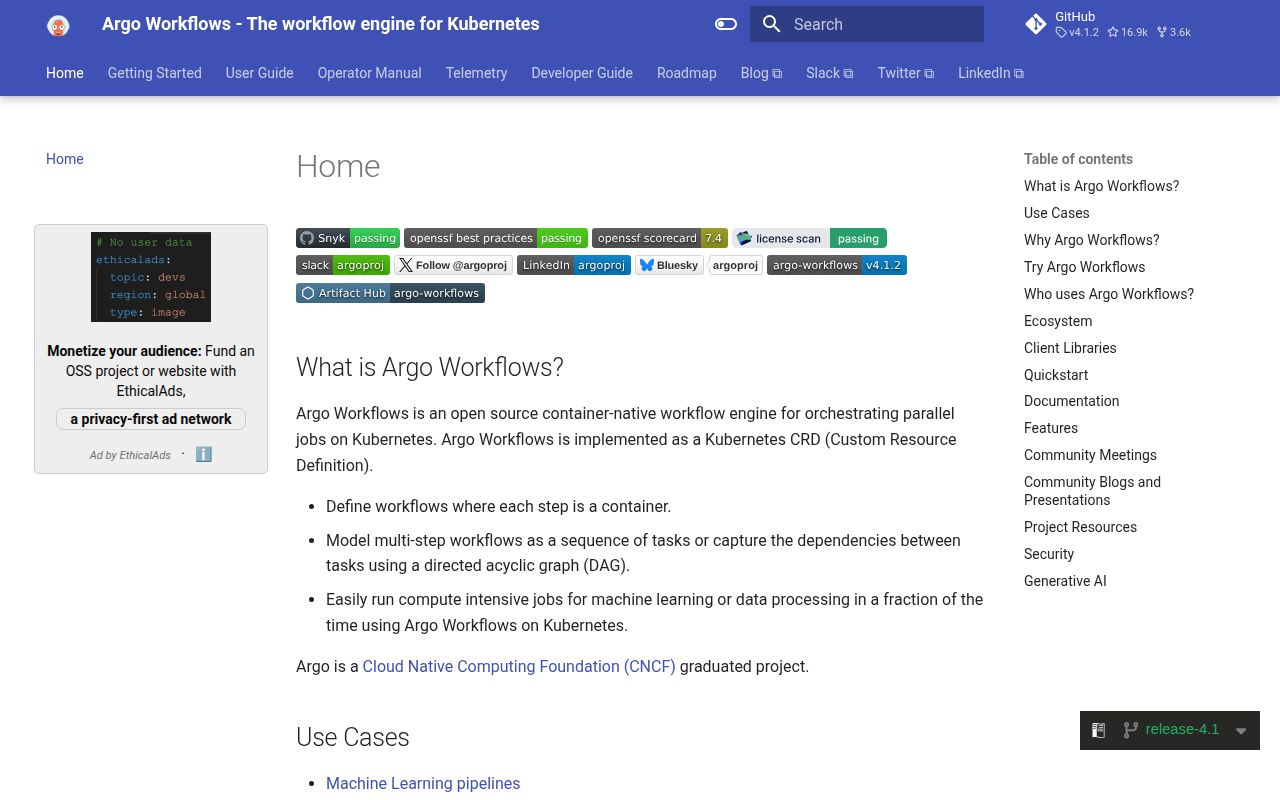 Screenshot of argo-workflows (argo-workflows.readthedocs.io)