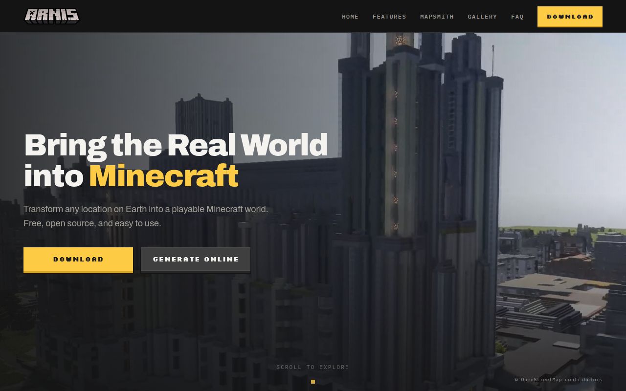 Screenshot of arnis (arnismc.com)