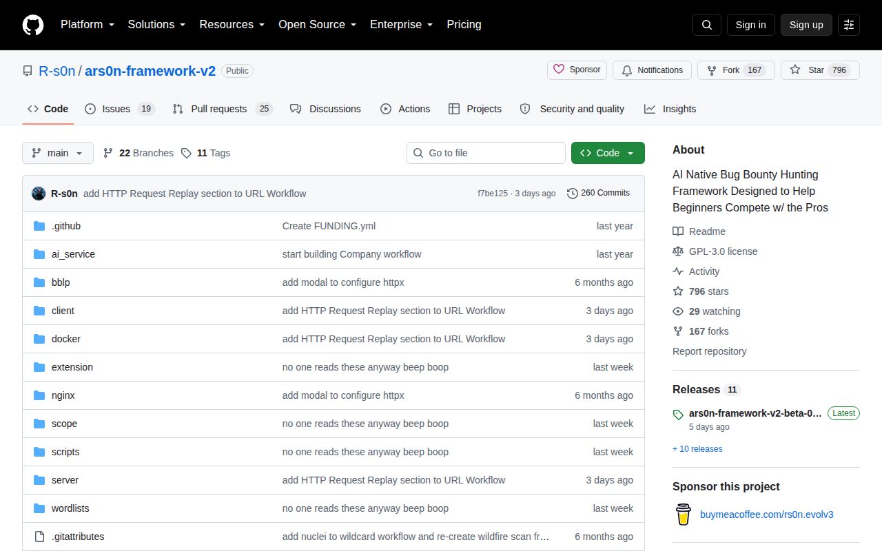 Screenshot of ars0n-framework-v2 (github.com/R-s0n/ars0n-framework-v2)