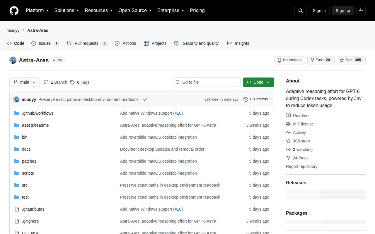 Screenshot of Astra-Ares (github.com/miuuyy/Astra-Ares)