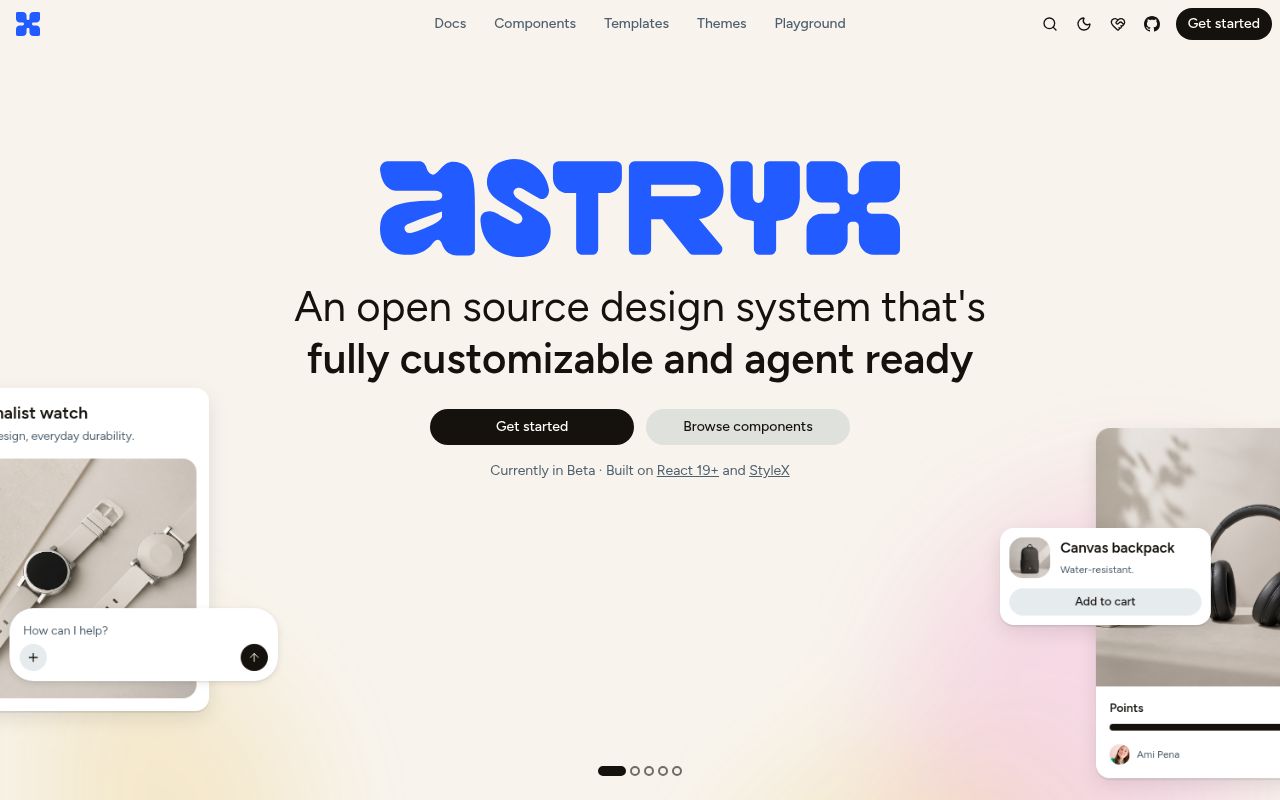 Screenshot of astryx (astryx.atmeta.com)