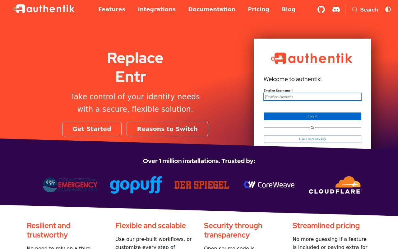 Screenshot of authentik (goauthentik.io)