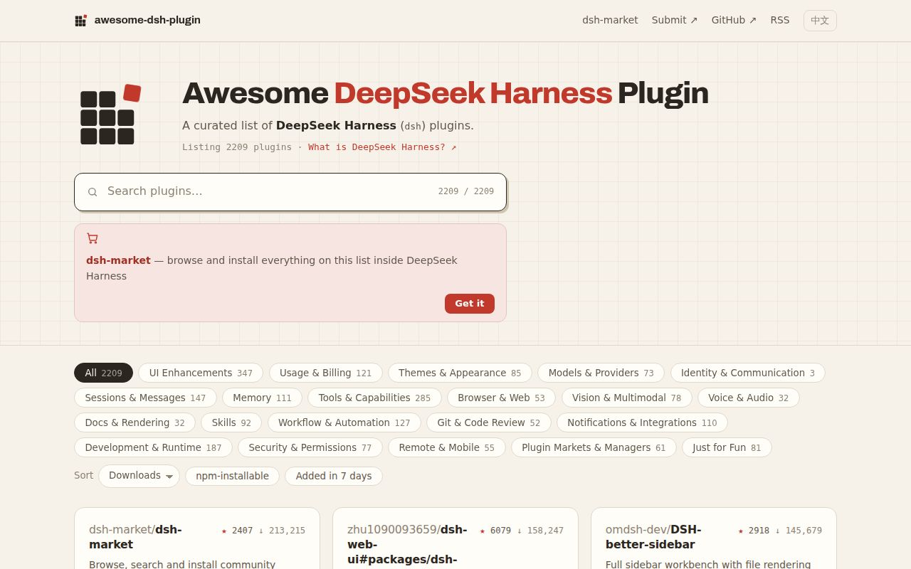 Screenshot of awesome-dsh-plugin (awesome-dsh-plugin.com)