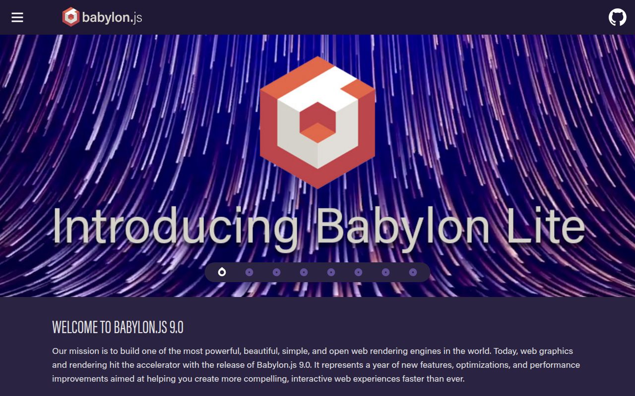 Screenshot of Babylon.js (www.babylonjs.com)