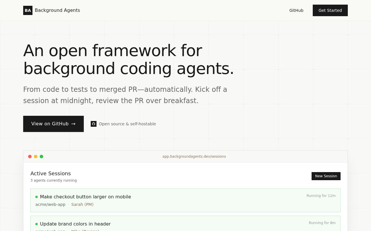 Screenshot of background-agents (backgroundagents.dev)