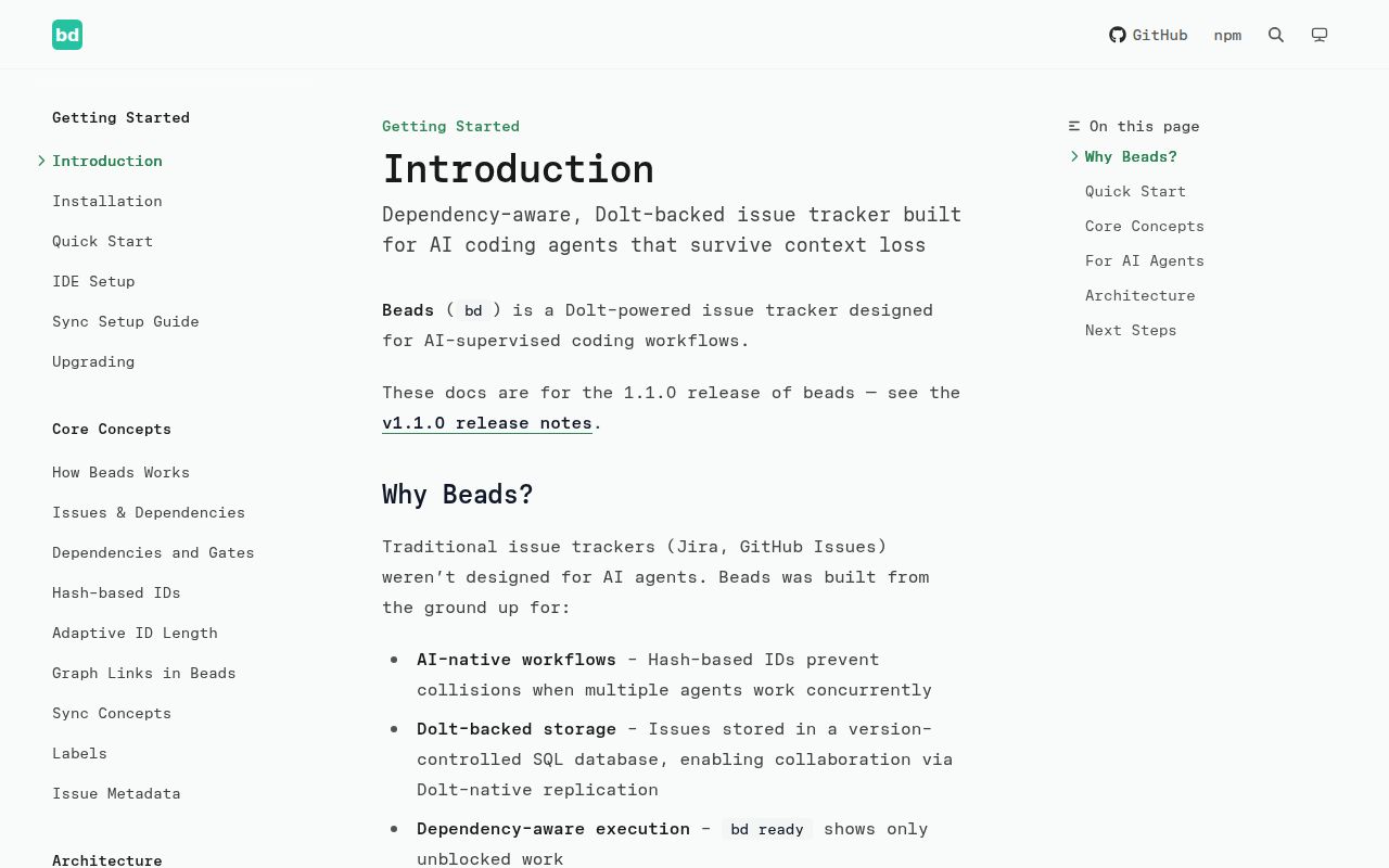 Screenshot of beads (beads.gascity.com)