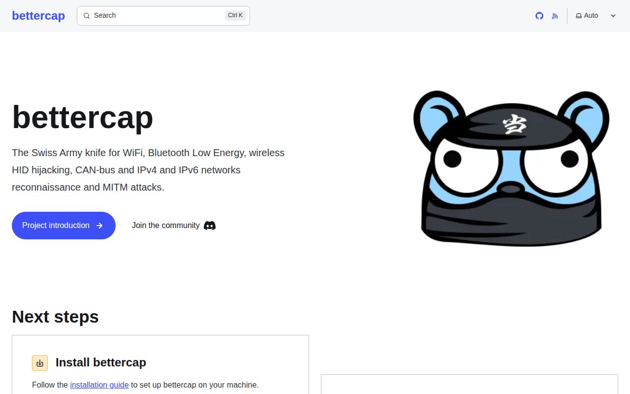 Screenshot of bettercap (www.bettercap.org)