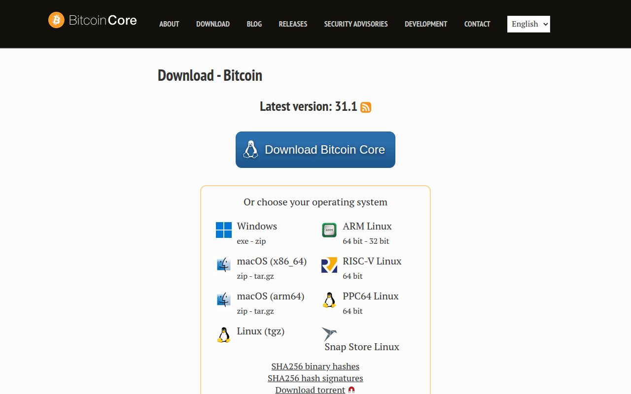 Screenshot of bitcoin (bitcoincore.org/en/download)