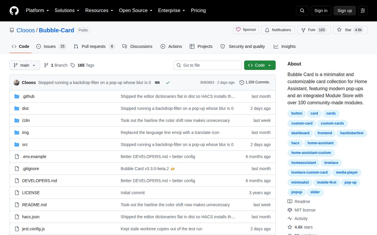 Screenshot of Bubble-Card (github.com/Clooos/Bubble-Card)