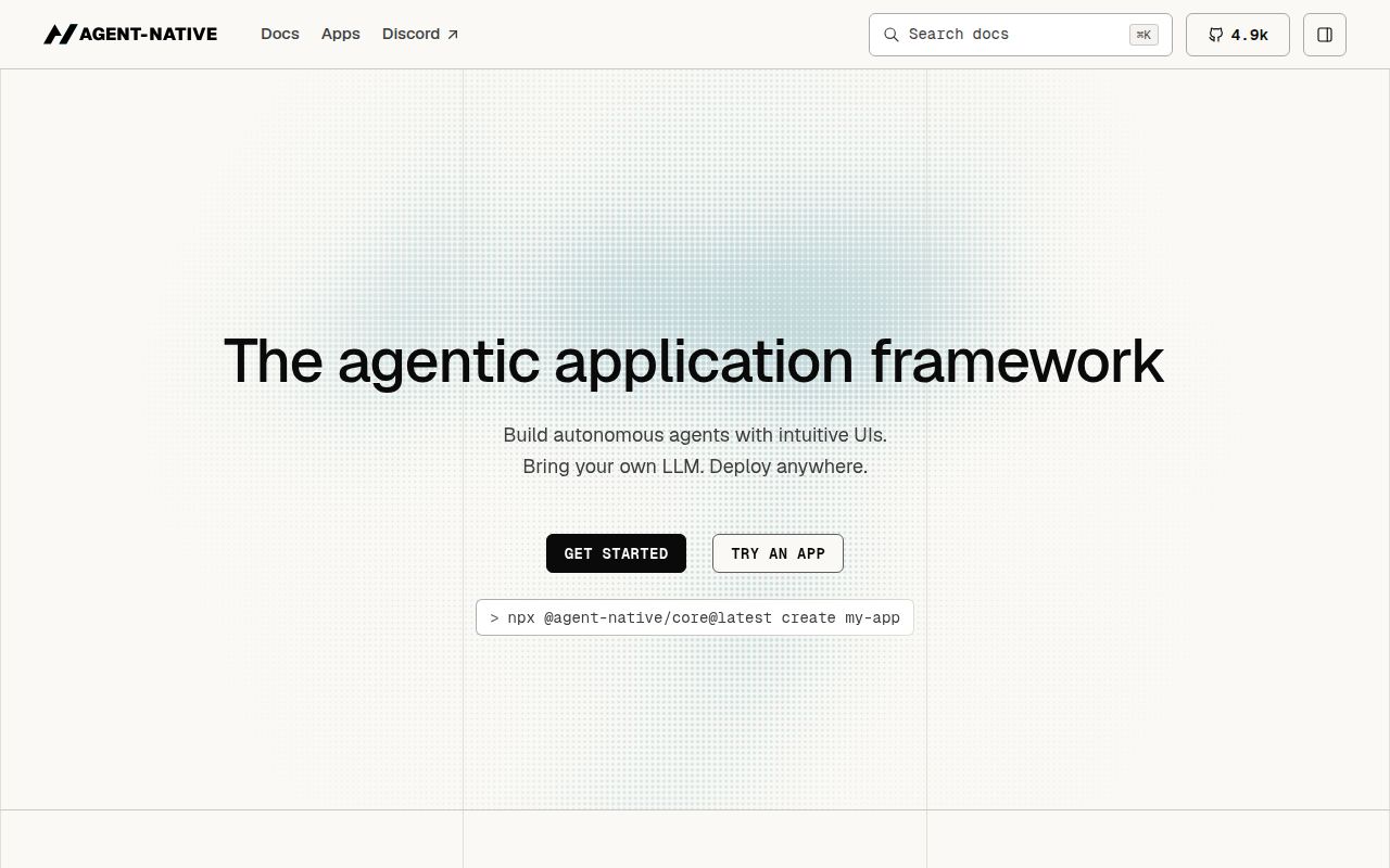 Screenshot of skills (www.agent-native.com)