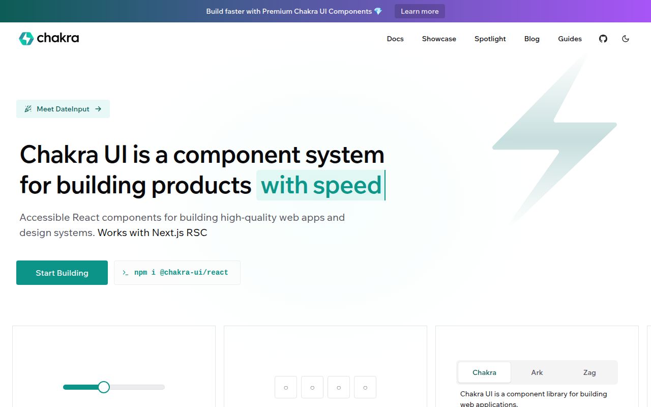 Screenshot of chakra-ui (chakra-ui.com)
