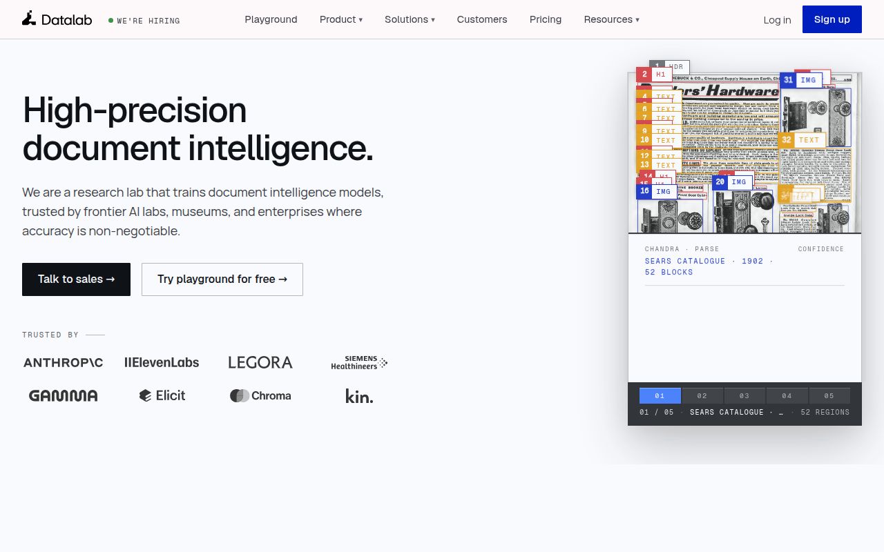 Screenshot of chandra (www.datalab.to)