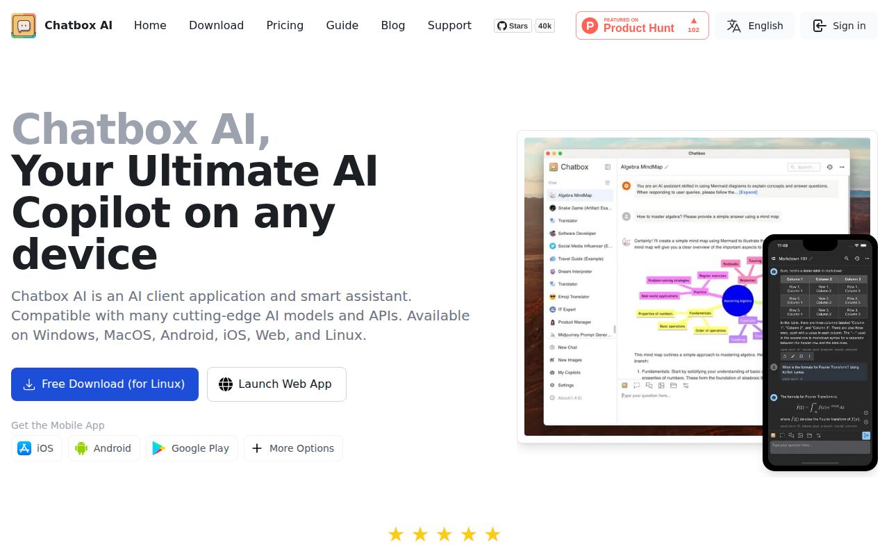 Screenshot of chatbox (chatboxai.app?utm_medium=github)