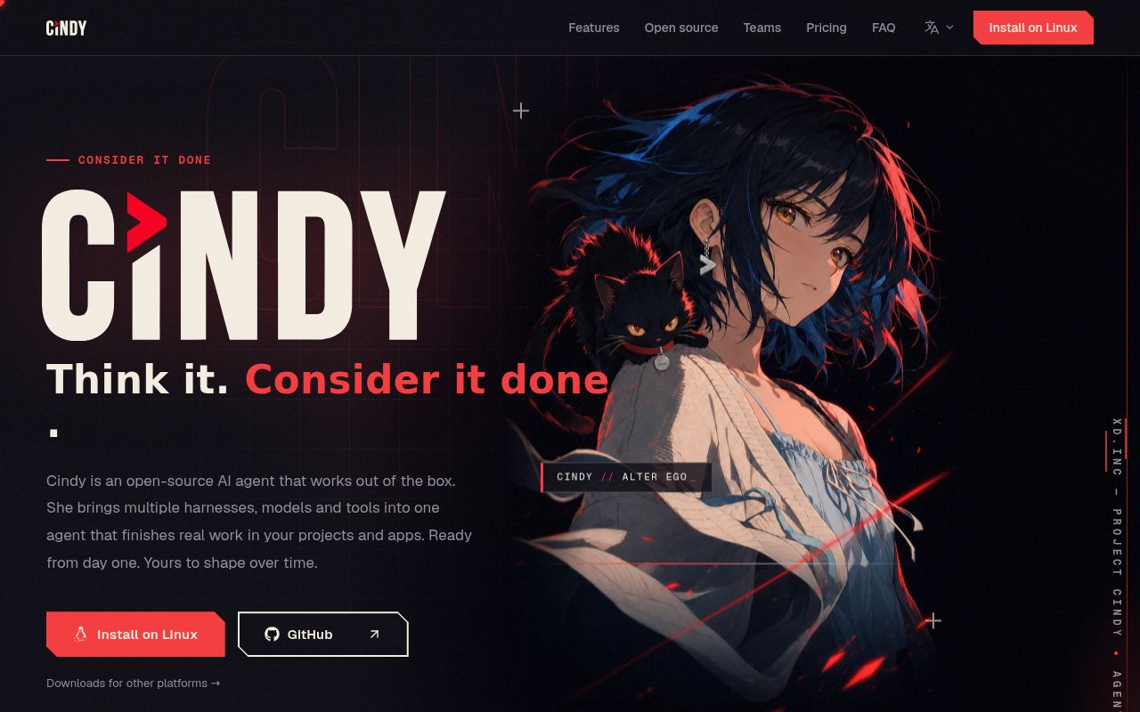 Screenshot of cindy (cindy.app)
