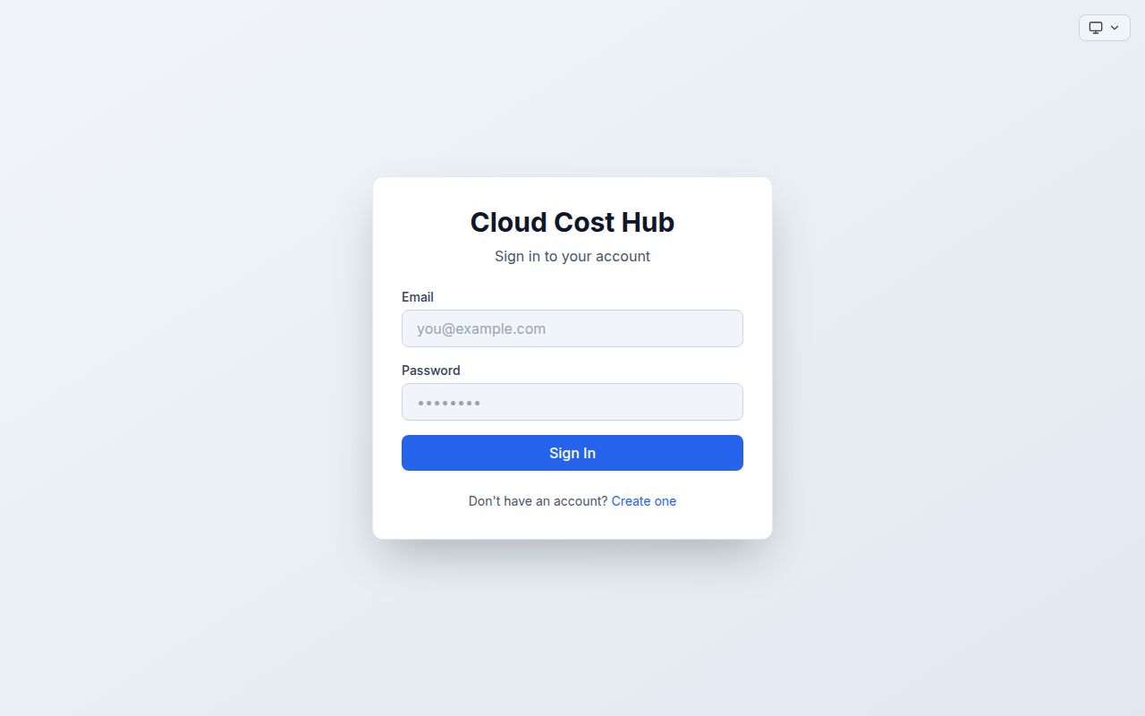 Screenshot of cloud-cost-optimization-hub (cloud-cost-optimization-hub.vercel.app)