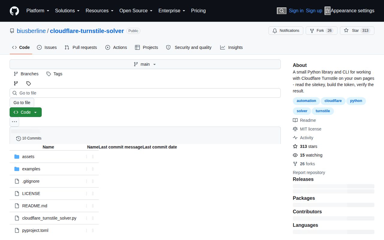 Screenshot of cloudflare-turnstile-solver (github.com/biusberline/cloudflare-turnstile-solver)