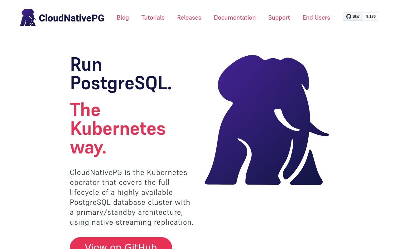 Screenshot of cloudnative-pg (cloudnative-pg.io)