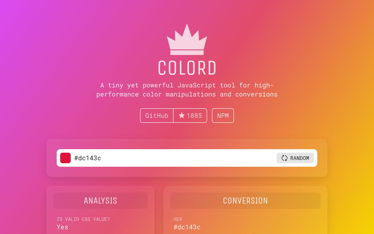 Screenshot of colord documentation