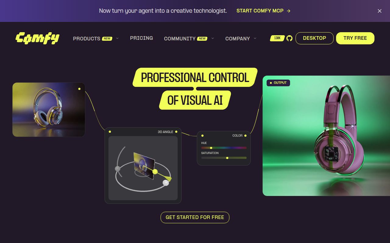 Screenshot of ComfyUI (www.comfy.org)