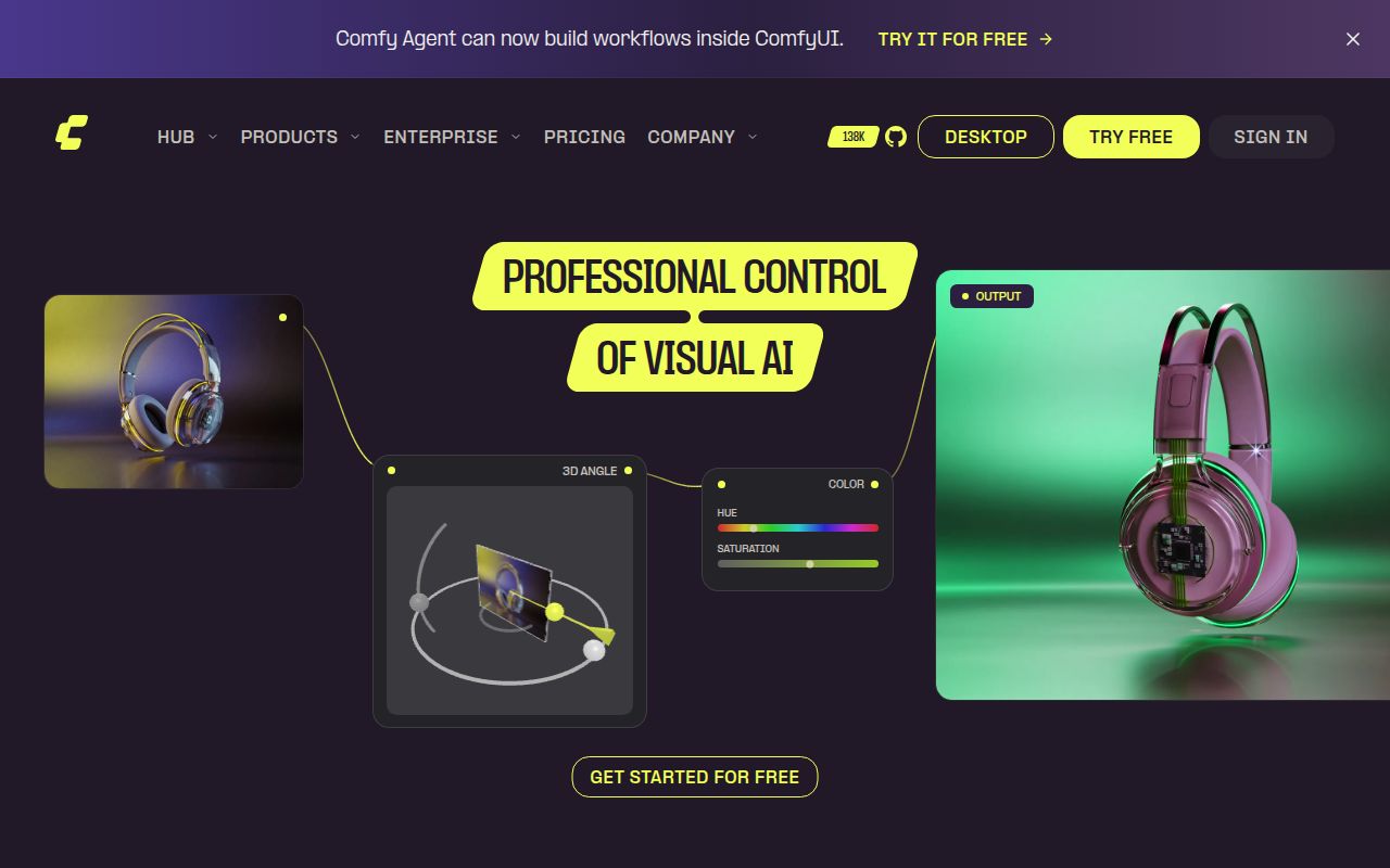Screenshot of ComfyUI (www.comfy.org)