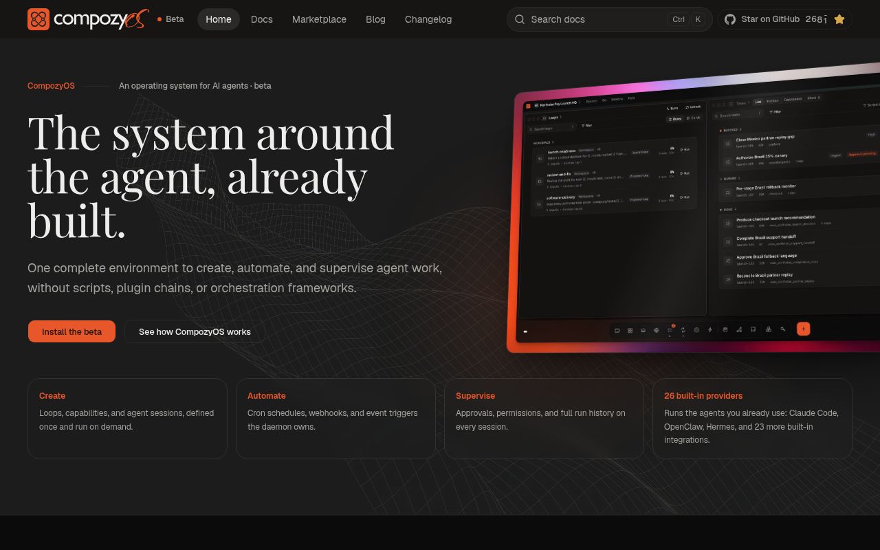 Screenshot of compozy (compozy.com)