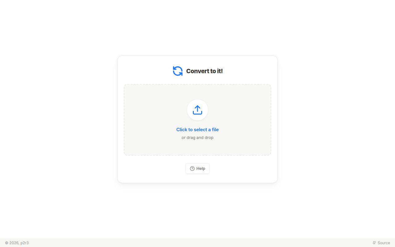 Screenshot of convert (convert.to.it)