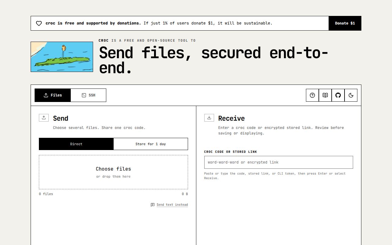 Screenshot of croc (getcroc.com)