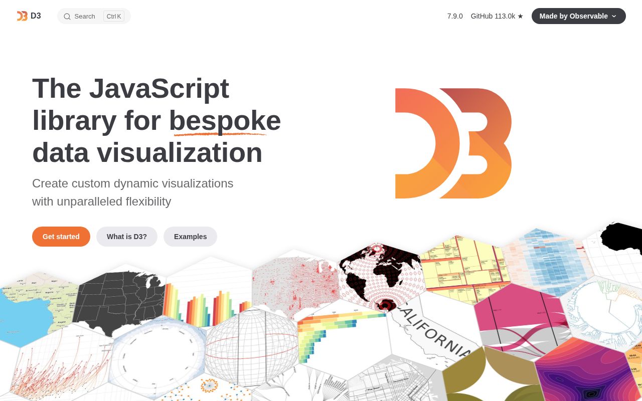 Screenshot of d3 documentation