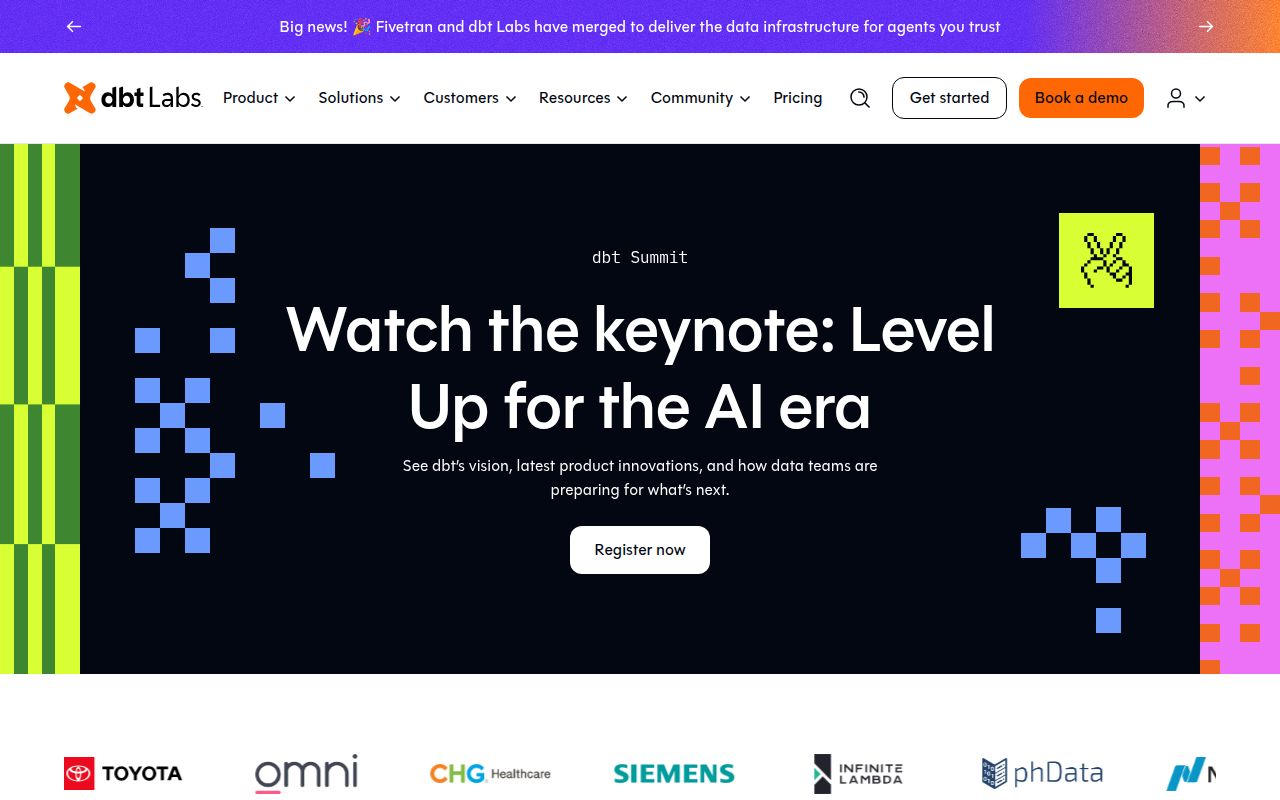 Screenshot of dbt (getdbt.com)