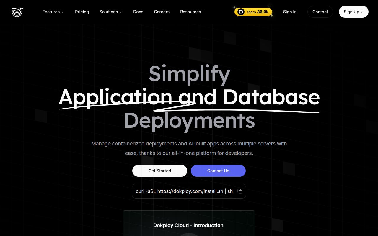 Screenshot of dokploy (dokploy.com)