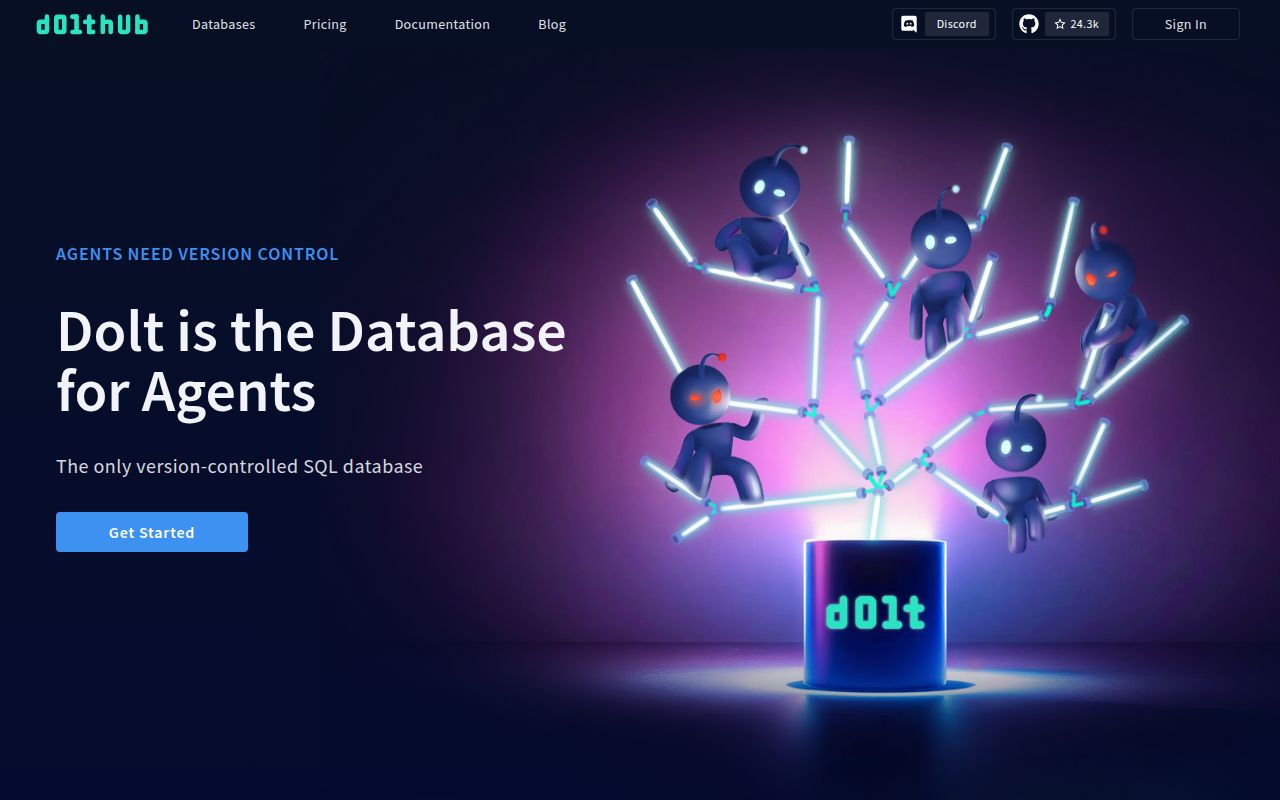 Screenshot of dolt (www.dolthub.com)