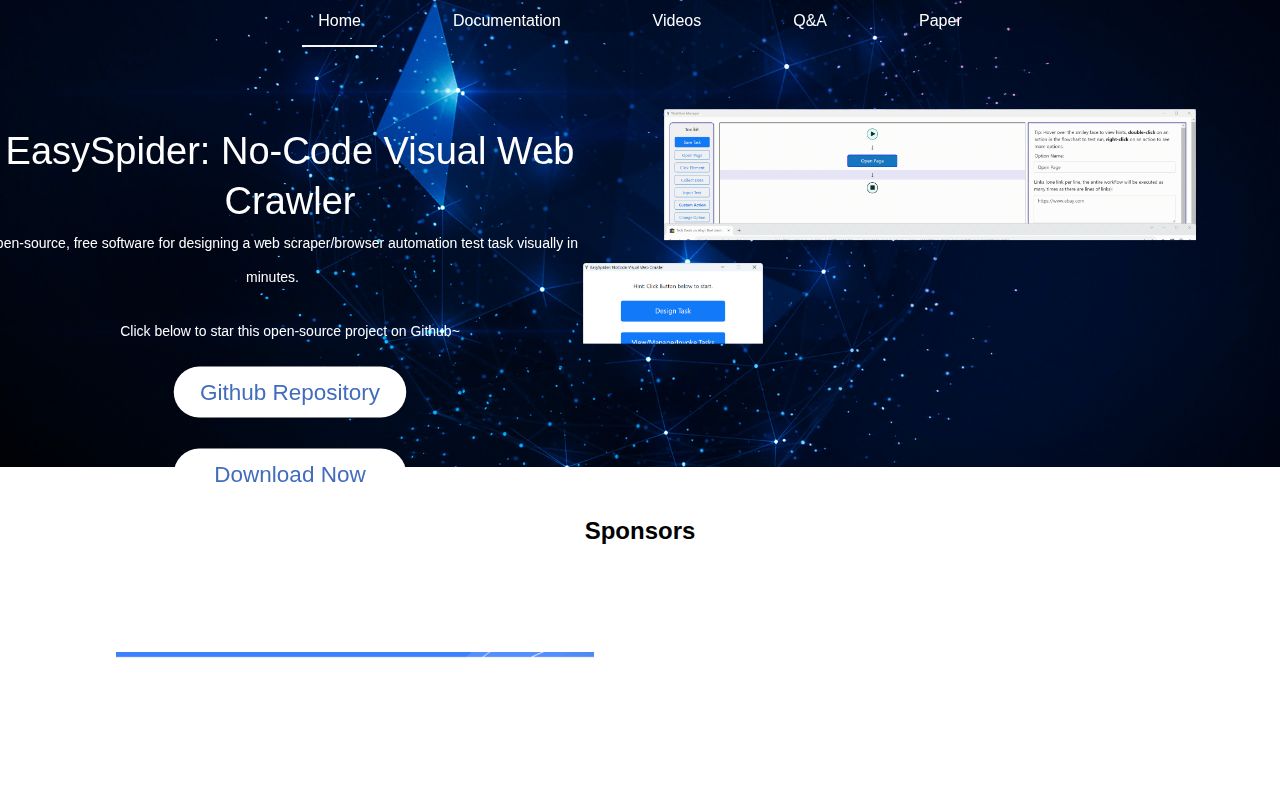 Screenshot of EasySpider (www.easyspider.net)