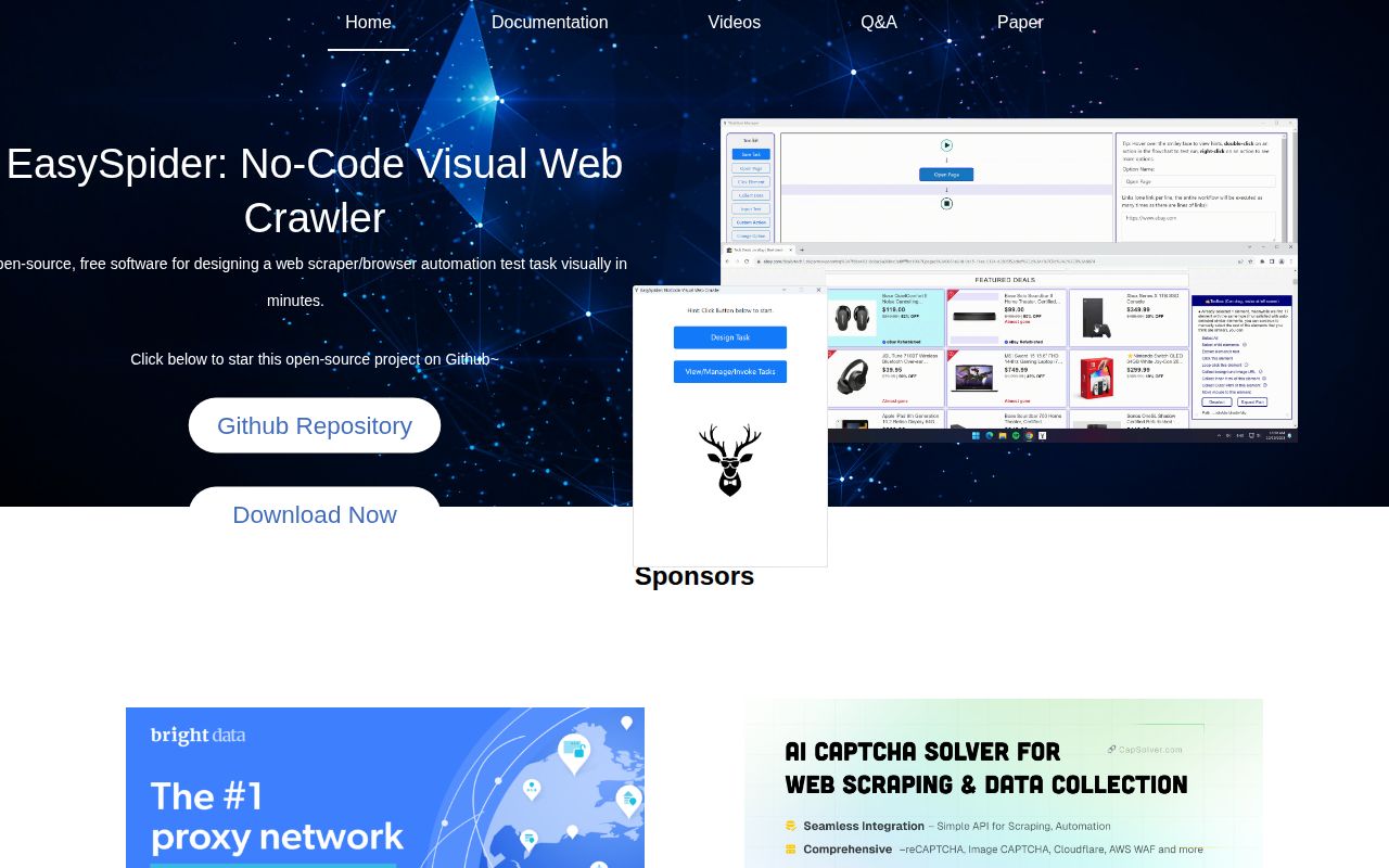 Screenshot of EasySpider (www.easyspider.net)
