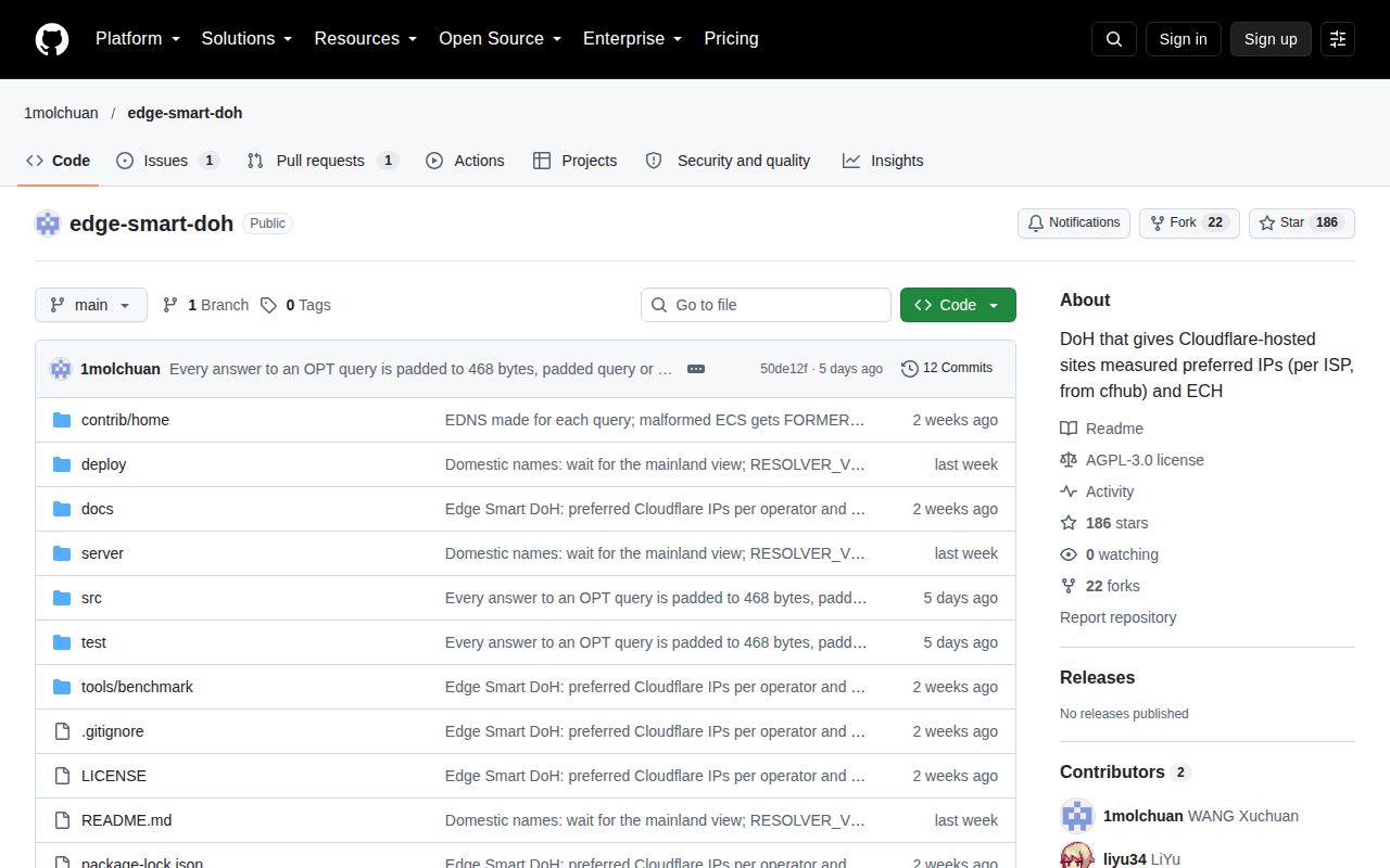 Screenshot of edge-smart-doh (github.com/1molchuan/edge-smart-doh)
