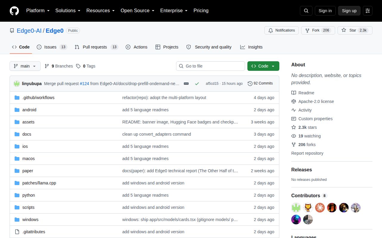 Screenshot of Edge0 (github.com/Edge0-AI/Edge0)