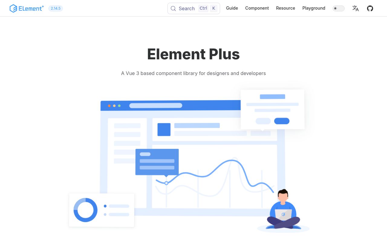 Screenshot of element-plus (element-plus.org)