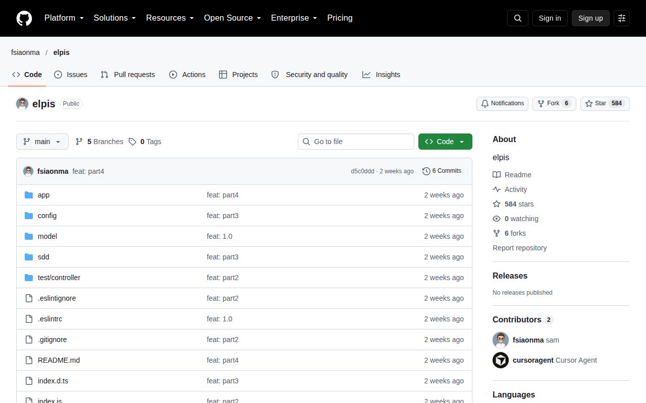 Screenshot of elpis (github.com/fsiaonma/elpis)